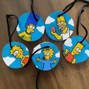 Hand-Painted the Simpson Wood Art Set